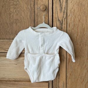 August River terry flap onesie